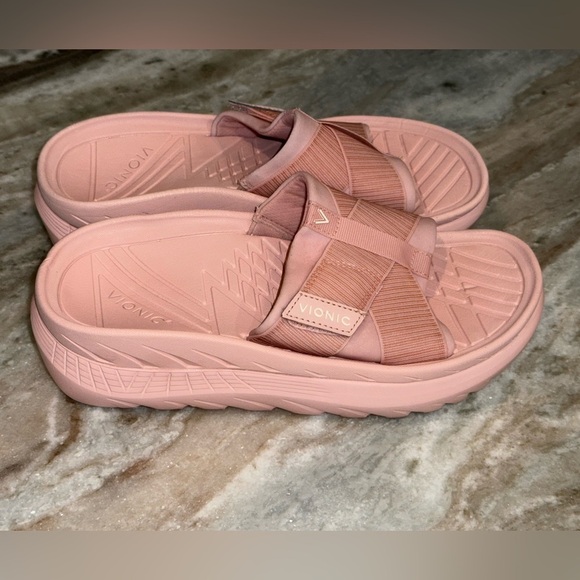 Women’s VIONIC Adjustable Recovery slide sandals- Rebound. Pink- Size 6 - Picture 2 of 7